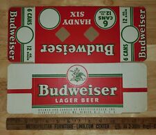 Vintage 1950’s Budweiser Lager Beer Handy Unused 6-pack Carton; Empty; Mint/NOS picture