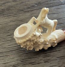 New, Never Used, Meerschaum Horse Pipe with Amber Stem picture