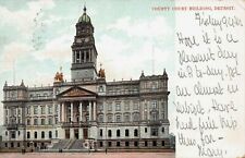 County Court Building, Detroit, Michigan, Very Early Postcard, Used  picture