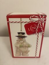 Lenox Holiday Cheer Snowman Christmas Ornament Porcelain/Gold NEW IN BOX  picture