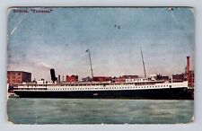 Steamer Tionesta, Ship, Transportation, Antique, Vintage Souvenir Postcard picture