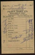 1925 CHICAGO IL PILSEN DAIRY CO. RIDGEWAY AVE WHOLESALE ONLY INVOICE 35-26 picture