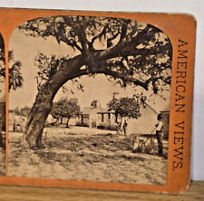 Rare Farm Workers Old Slave Quarters Fort George Island FL Stereoview Card Photo picture