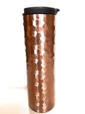 2012 Starbucks Limited Edition Troy Hammered Rose Gold Tumbler 16oz picture