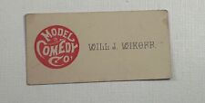 Vintage Business Card Will J Wikoff Model Comedy Co  picture