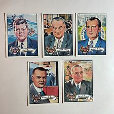 1972 TOPPS U.S. PRESIDENTS LOT OF 5 Kennedy Nixon Truman Hoover Johnson VGEX picture