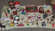 Huge Mixed Lot 32 PC Vintage 2 Modern Christmas Holiday Ornaments Mostly New  picture
