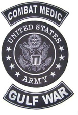 US Army Combat Medic Gulf WAR Back Patches for Veteran Vet Biker Vest Jacket picture