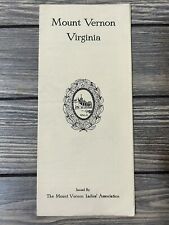 Vintage Mount Vernon Virginia Pamphlet Brochure D picture