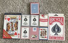 VINTAGE Lot of 9 Decks PLAYING CARDS, Open / Factory Sealed - Large - Casino Old picture