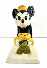 DISNEY Vintage 1970 Mickey & Minnie Mouse Bookend Japan picture