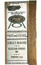 Rare Ford Motor Sales Service Station 1930s Matchbook Excelsior Springs MO USA  picture
