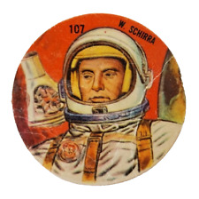 1966 Walter Schirra Card US NASA Astronaut Vintage Crack Argentina Disc Pog picture