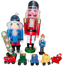Assorted Bundle Classic Nutcracker Soldiers Hand Painted Figurines Decors picture