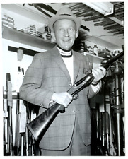 Hollywood Star Bing Crosby with a rifle, Vintage Photo (1960s) picture