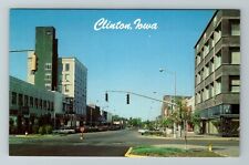 Clinton IA-Iowa, South 5th Street, Scenic Exterior, Vintage Postcard picture