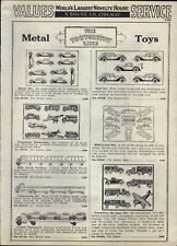 1934 PAPER AD Tootsietoy Metal Toys Miniatures Car Truck Taxi DeLuxe Mechanical  picture