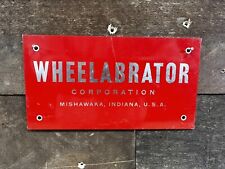 Vintage WHEELABRATOR CORPORATION Mishawaka, Indiana Painted Aluminum Sign picture