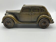 Vintage Banthrico Inc 1935 Ford Taxi Cab Coin Bank Bronze Colored Nice Wheels  picture