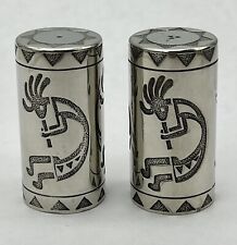 Vintage Pewter Kokopelli Salt and Pepper Shakers U.P. 1996 2.5” Southwestern picture