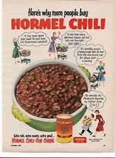 Hormel Chili Print Ad 1952 Womans Day picture