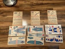 Lot Of 3 Original 1944 Jack Armstrong Airplane Models-Military Planes Allies picture