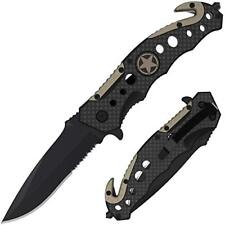 Swiss Safe 3-in-1 Tactical Knife for Military and First Responders - Carbon F... picture