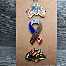 Vtg Lapel Pin Lot American Flag 1776 Support Our Troops Canadian Flag Patriotic picture