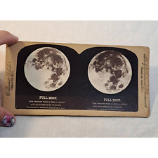 Antique 1800s Stereoscope Picture Card Draper Full Moon  picture