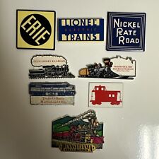 Vintage Railroad Train Refrigerator Magnet Lot Fridge Lionel Erie Steam Train 8 picture