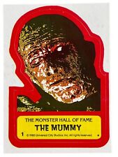 Vtg 1980 Universal City Studios Monster Hall of Fame Sticker Card #1 The Mummy picture