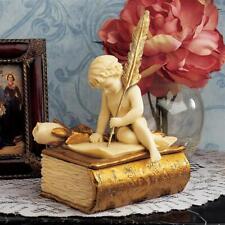 Nostalgic Victorian Cherub Writing Letter of Love Sculptural Trinket Book Box picture
