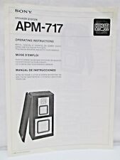 Sony Speaker System APM-717 Operating Instructions Reference Manual Specs 1985 picture