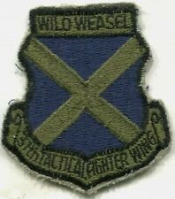 USAF AIR FORCE 37th TACTICAL FIGHTER WING WILD WEASEL PATCH subdued Vintage ORG picture