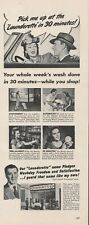 1947 Launderette Automatic Laundry Self Service Washday Vintage Print Ad L21 picture