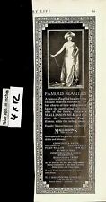 1919 Mallinson's Silks deLuxe Ziegfeld Famous Beauty Gowns Vintage Print Ad 6280 picture