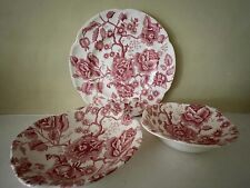 Johnson Bros. Chippendale (Red) Miscellaneous Pieces - Platter, Plate, Bowls (3) picture