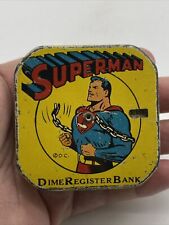1940s Superman Dime Register Bank D.C. Comics Original Rare picture