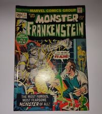 Marvel The Monster Of Frankenstein 1 JAN--1973--FINE  picture