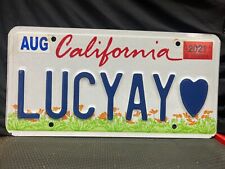 CHILDREN'S TRUST FUND CALIFORNIA VANITY PLATE  LUCYAY(heart) picture