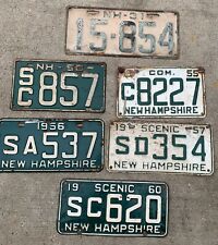 VTG LOT OF NEW HAMPSHIRE LICENSE PLATES 1931 1950 1955 1956 1957 1960 MAN CAVE picture