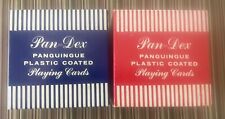 TWO Decks PAN PANGUINGUE Playing Cards RED & BLUE Arrco Chicago Vintage picture