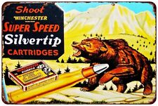Winchester Ammo Bullet Silvertip Cartridge Vintage LOOK Reproduction metal sign picture