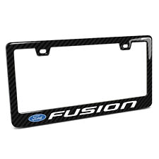 Ford Fusion Black Real 3K Carbon Fiber Finish ABS Plastic License Plate Frame picture