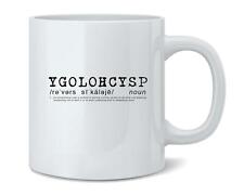 ygolohcysp Reverse Psychology Funny Ceramic Coffee Mug Tea Cup 12 oz picture