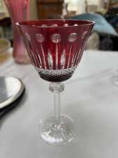 Ajka Fabergé Xenia Ruby Red Bohemian Cut Clear Large 8