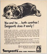 1949 Print Ad Sergeant's Dog Care Products Flea,Tick & Worming Richmond,VA picture