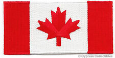 CANADIAN FLAG PATCH EMBROIDERED IRON-ON CANADA EMBLEM MAPLE LEAF applique RED picture