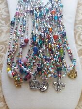 #G88 New Orleans Glass Carnival Beads with Mardi Gras charms/choose charm style picture