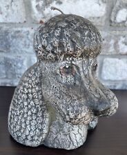 Vintage Poodle Head Figurine Solid Wax Candle picture